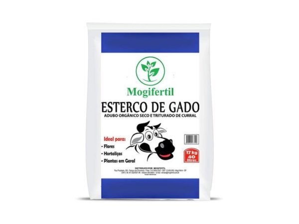 Esterco de Gado (Mogi Fértil) - 20 kg - DV Arte Verde