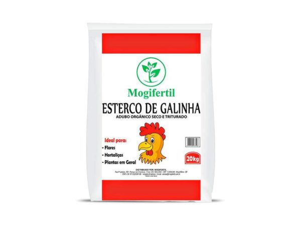 Esterco de Galinha (Mogi Fértil) - 20 kg - DV Arte Verde